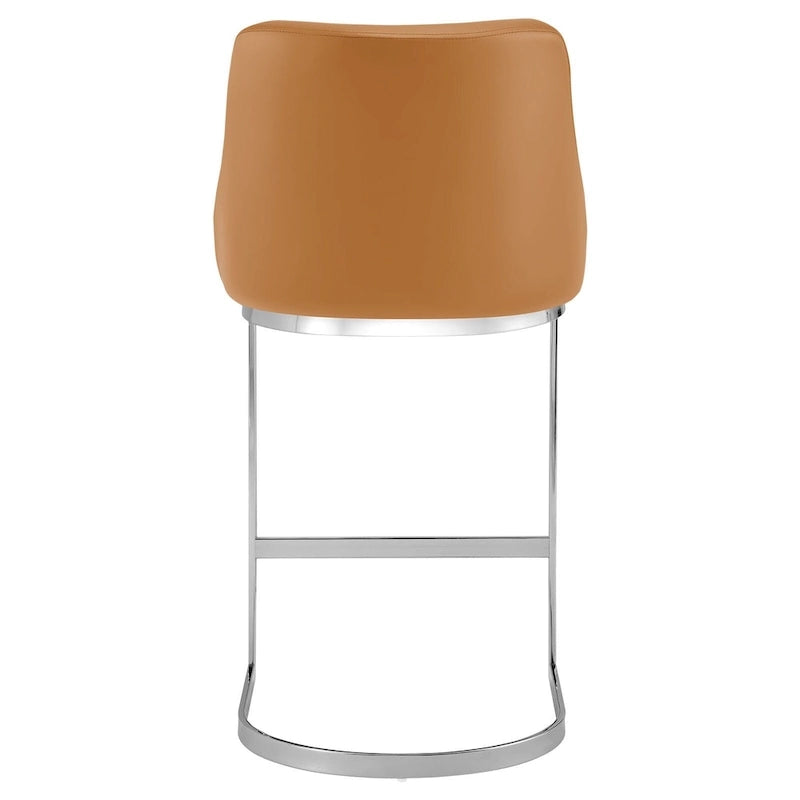 Tabouret de bar en velours/similicuir, lot de 3 tabourets de hauteur comptoir - 48 cm L x 52 cm P x 93 cm H