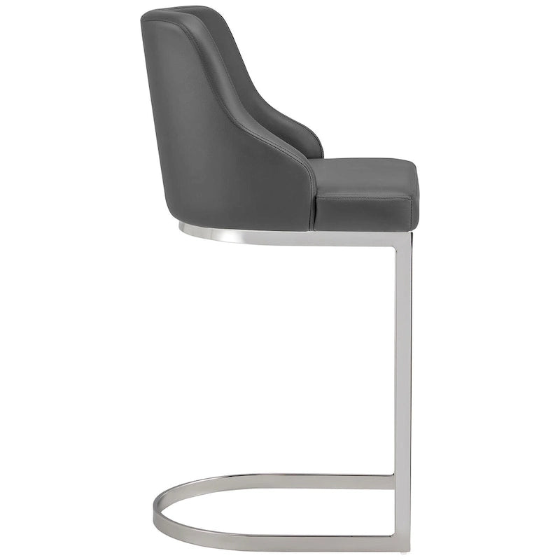 Tabouret de bar en velours/similicuir, lot de 3 tabourets de hauteur comptoir - 48 cm L x 52 cm P x 93 cm H