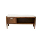 Banc d'appoint avec rangement et coussin rembourré – 42L x 17P x 19,5H