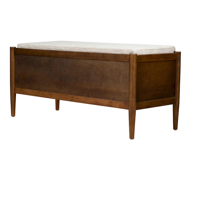 Banc d'appoint avec rangement et coussin rembourré – 42L x 17P x 19,5H