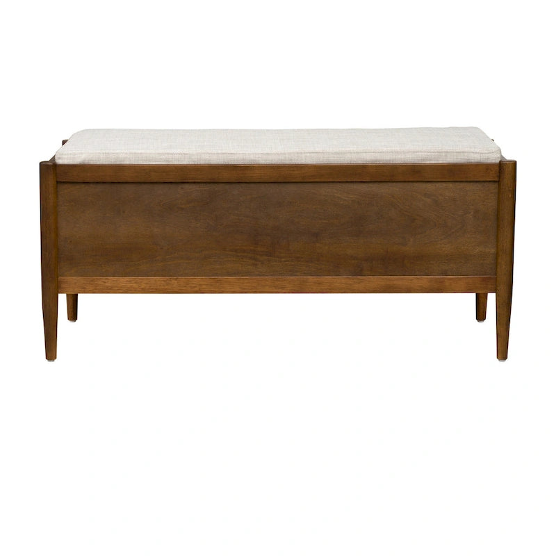Banc d'appoint avec rangement et coussin rembourré – 42L x 17P x 19,5H
