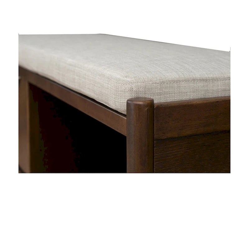 Banc d'appoint avec rangement et coussin rembourré – 42L x 17P x 19,5H