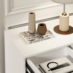 Buffet / Desserte combo commode console blanc/noir 4 portes 4 tiroirs