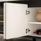 Buffet / Desserte combo commode console blanc/noir 4 portes 4 tiroirs