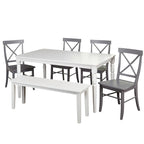 Ensemble de salle à manger 6 pièces avec banc de salle à manger
