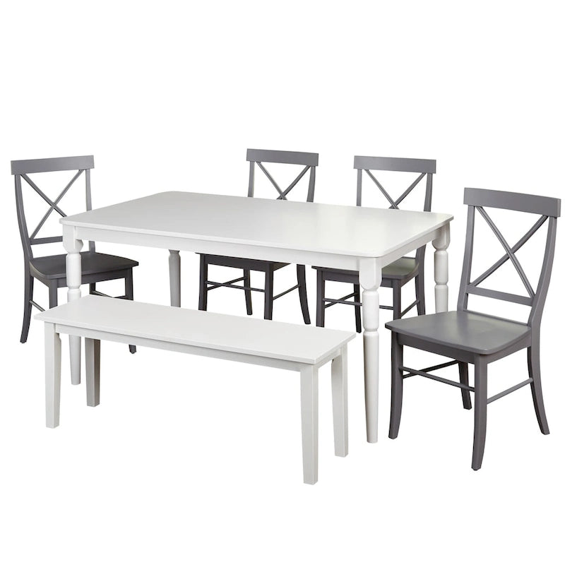 Ensemble de salle à manger 6 pièces avec banc de salle à manger
