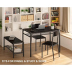 Table à manger de cuisine 4 pièces avec 2 chaises et un banc pour petit espace