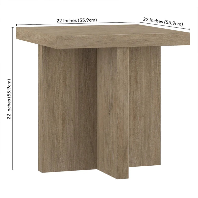 Table d'appoint rectangulaire de 56 cm de large - 56 cm de large