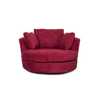 Fauteuil pivotant rond et élégant de 54 pouces, une place et demie