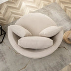 Fauteuil pivotant rond et élégant de 54 pouces, une place et demie