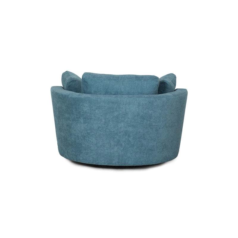 Fauteuil pivotant rond et élégant de 54 pouces, une place et demie