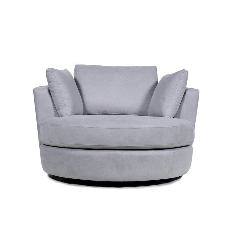 Fauteuil pivotant rond et élégant de 54 pouces, une place et demie