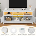 Meuble TV de style rustique pour téléviseur de 65/55 pouces