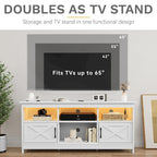 Meuble TV de style rustique pour téléviseur de 65/55 pouces