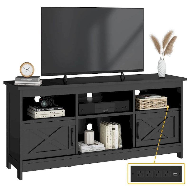 Meuble TV de style rustique pour téléviseur de 65/55 pouces
