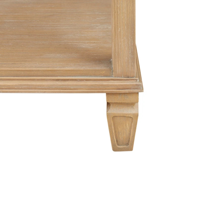 Table de chevet en bois clair naturel