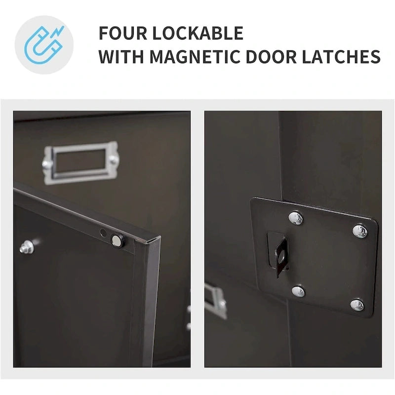 Armoire de rangement métallique à 6 portes