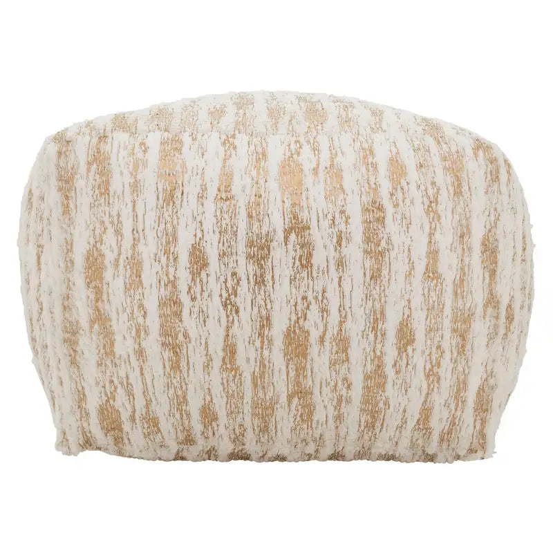 Pouf en fausse fourrure avec motif imprimé métallique