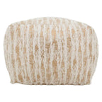 Pouf en fausse fourrure avec motif imprimé métallique