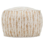 Pouf en fausse fourrure avec motif imprimé métallique