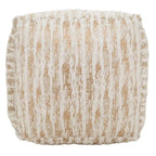 Pouf en fausse fourrure avec motif imprimé métallique