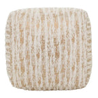 Pouf en fausse fourrure avec motif imprimé métallique