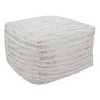Pouf en fausse fourrure avec motif imprimé métallique