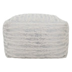 Pouf en fausse fourrure avec motif imprimé métallique