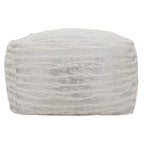 Pouf en fausse fourrure avec motif imprimé métallique