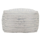 Pouf en fausse fourrure avec motif imprimé métallique