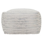 Pouf en fausse fourrure avec motif imprimé métallique