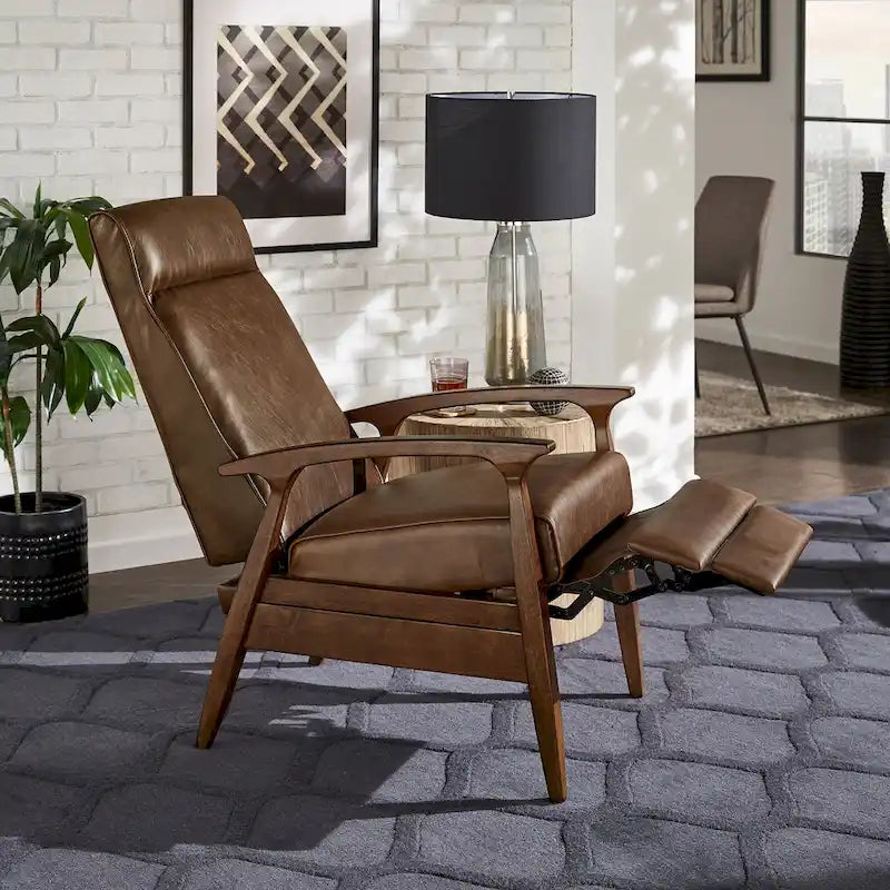 Fauteuil inclinable de style Mid-Century de 25,75 po de large