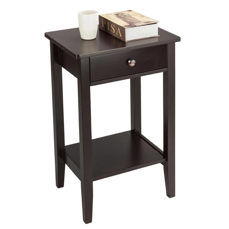  Anne Court Brown 2-tier 1-drawer End Table