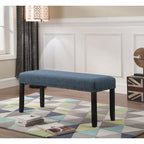 Banc de salle à manger en tissu avec clous décoratifs