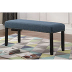 Banc de salle à manger en tissu avec clous décoratifs