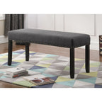 Banc de salle à manger en tissu avec clous décoratifs