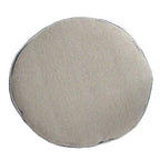 Pouf rond rayé bleu et blanc de 18 po