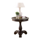 Table d'appoint piédestal en bois rond