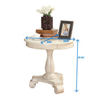 Table d'appoint piédestal en bois rond