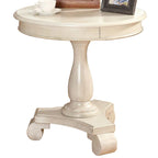 Table d'appoint piédestal en bois rond