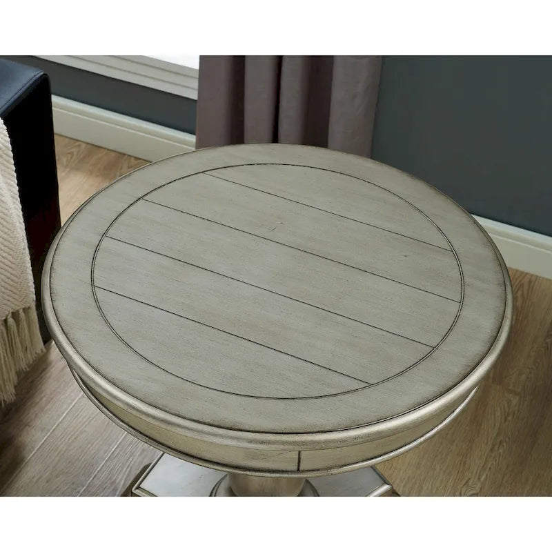 Table d'appoint piédestal en bois rond