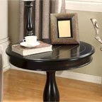 Table d'appoint piédestal en bois rond