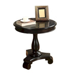 Table d'appoint piédestal en bois rond