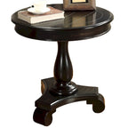 Table d'appoint piédestal en bois rond