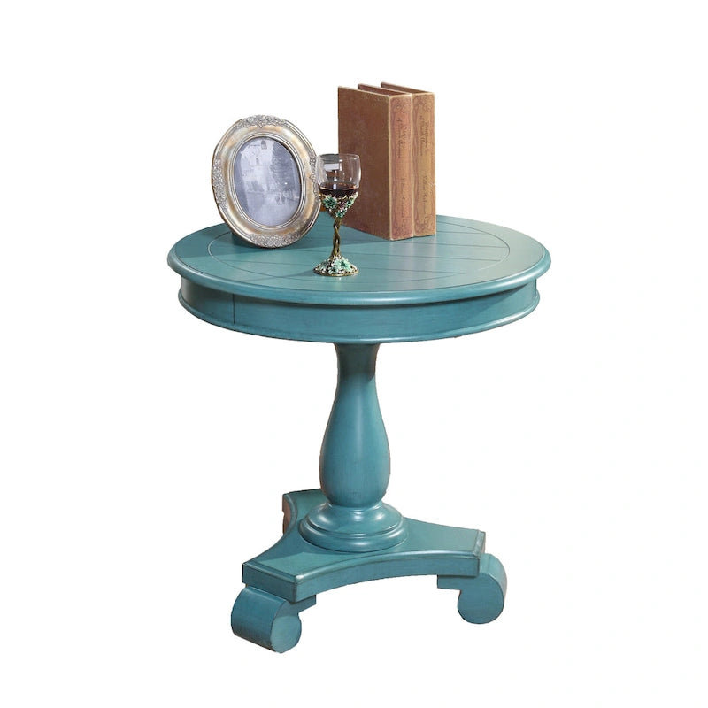 Table d'appoint piédestal en bois rond