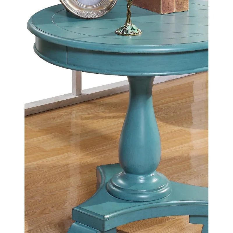 Table d'appoint piédestal en bois rond