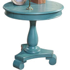 Table d'appoint piédestal en bois rond