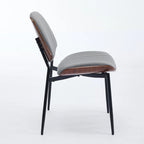 Lot de 2 chaises en similicuir avec pieds en métal