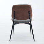 Lot de 2 chaises en similicuir avec pieds en métal
