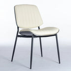 Lot de 2 chaises en similicuir avec pieds en métal